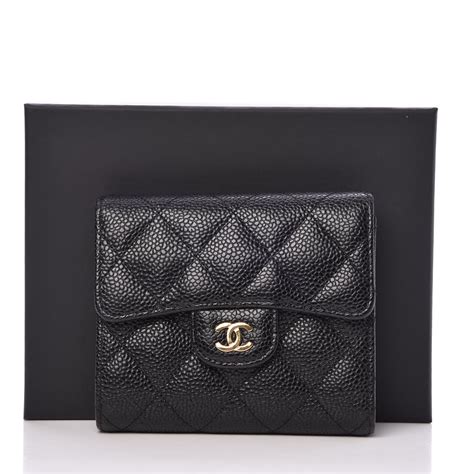 chanel caviar quilted compact flap wallet|CHANEL Caviar Quilted Compact Flap Wallet Black.